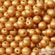 Matte Metallic Gold - 50 pc. - 3 mm round beads (29421)