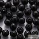 Opaque Black - 50 pc. - round beads, 3 mm