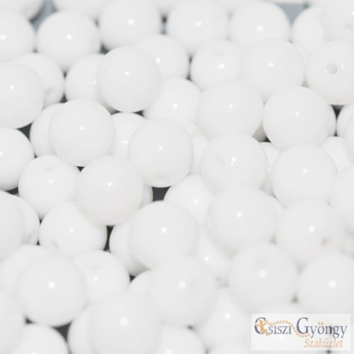 Opaque White - 50 pcs. - 3 mm Czech Glass Round Beads