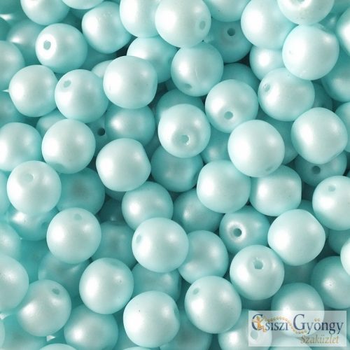 Powdery Pastel Turquoise - 50 pcs. - 3 mm Round Beads