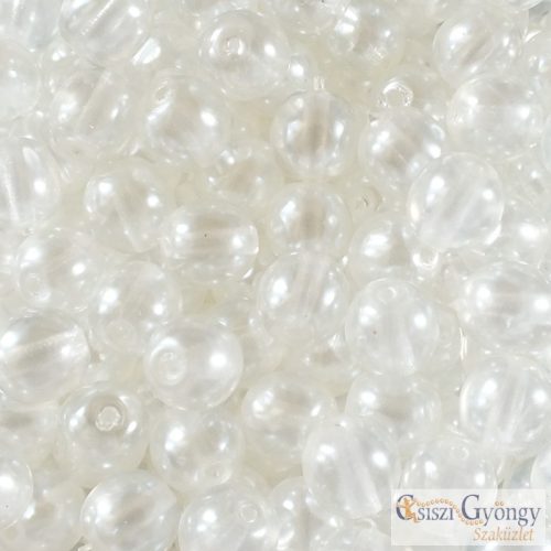 Transp. Pearl Brilliant White - 50 pcs. - 3 mm Round Beads