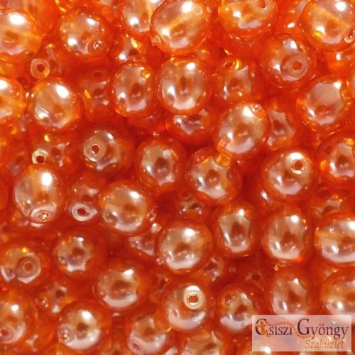 Transp. Pearl Pumpkin - 50 pcs. - 3 mm Round Beads