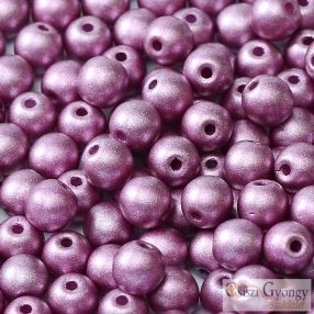 Matte met. Viola - 40 db - 4 mm golyó gyöngy (29428)