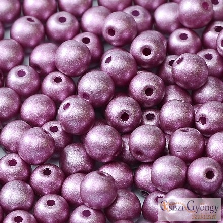 Matte met. Viola - 40 db - 4 mm golyó gyöngy (29428)