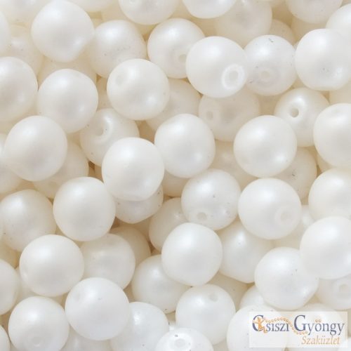 Powdery Pastel White - 40 pcs. - 4 mm Round Beads (29300AL)