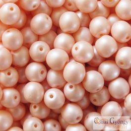 6 mm Round Glass beads Powdery Pastel Peach x 40 pc(s