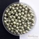 Matte Met. Lt. Green - 40 pcs. - 4 mm Round Beads (79080)