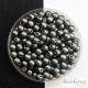 Matte Met. Grey/Green - 40 pcs. - 4 mm Round Beads (79082)