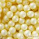 Powdery Pastel Yellow - 40 db - 4 mm Round Beads