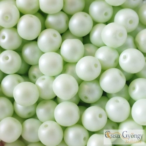 Powdery Pastel Lime - 40 pcs. - 4 mm Round Beads