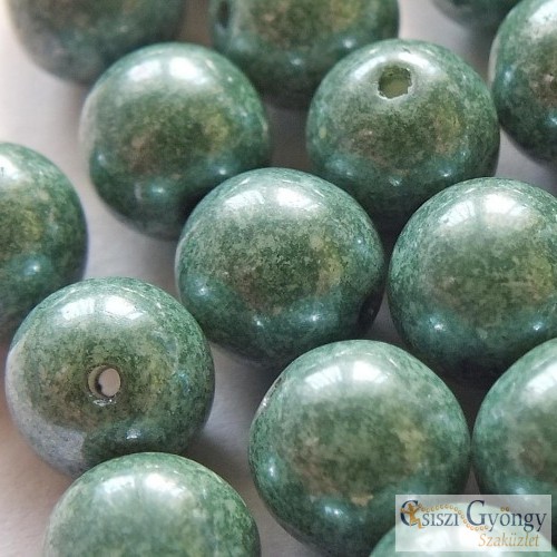 Luster Mossgreen - 20 pc. - 6 mm round beads (14459)