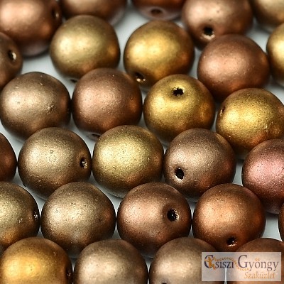 Matte Metallic Mix - 20 pc. - Round Beads, 6 mm