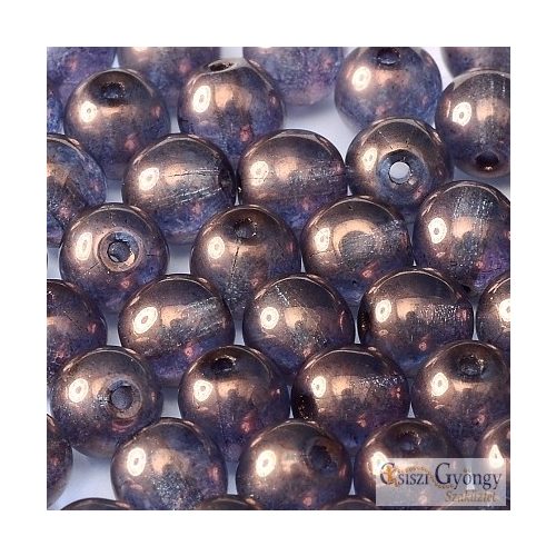 Transp. Luster Amethyst - 20 pc. - Round Beads 6 mm (15726)