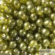 Transparent Pearl Olive - 20 db - 6 mm golyó gyöngy (63555CR)