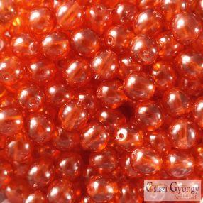   Transparent Pearl Salmon - 20 db - 6 mm golyó gyöngy (63885CR)