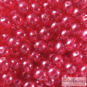   Transparent Pearl Hot Pink - 20 db - 6 mm golyó gyöngy (63776CR)