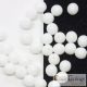 Opaque White - 20 db - 6 mm round beads