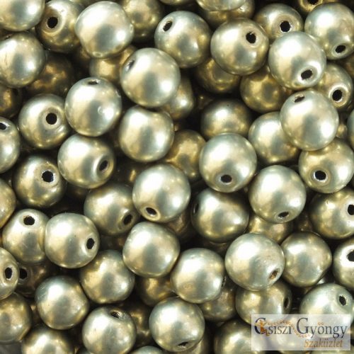 C.T.Sat. Metallic Lime Light - 20 pcs. - 6 mm Round Beads (06B09) 
