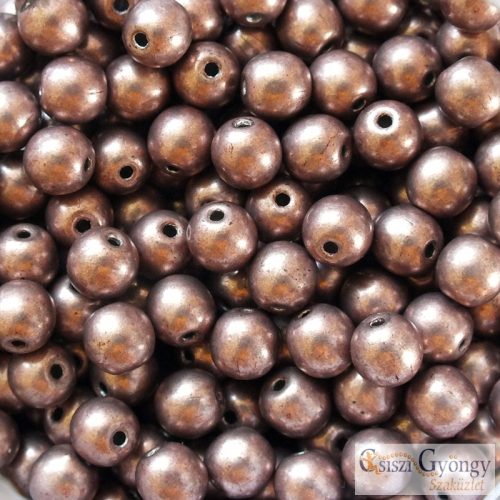 C.T. Sat. Met. Pale Dogwood - 20 pcs. - 6 mm Round Beads (77057CR)