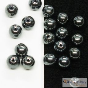 Metallic Hematite - 20 db - 6 mm golyó gyöngy