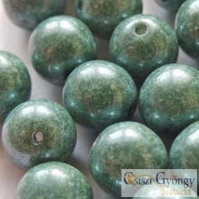 Lüszter Mohazöld - 10 db - 8 mm golyó gyöngy