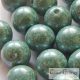 Lüszter Mohazöld - 10 db - 8 mm golyó gyöngy