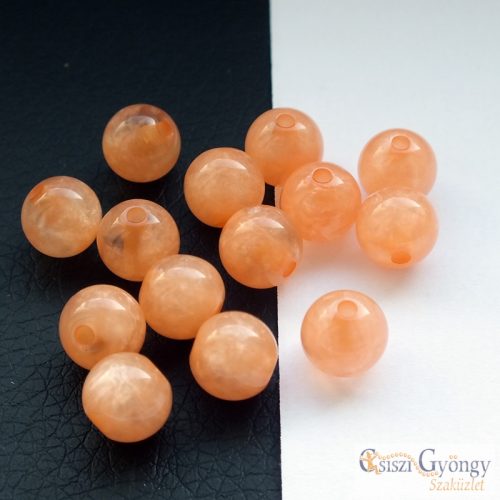 Pearl Shine Peach - 1 pcs. - 8 mm Polaris Round Bead (67704)