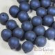 Matte Dark Cobalt - 10 db - 8 mm golyó gyöngy