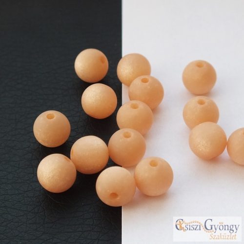 Pearl Shine Peach - 1 pcs. - 8 mm Polaris Round Bead (67676)