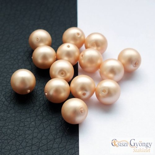 Soft Peach - 10 pcs. - 8 mm Czech Glass Round Beads