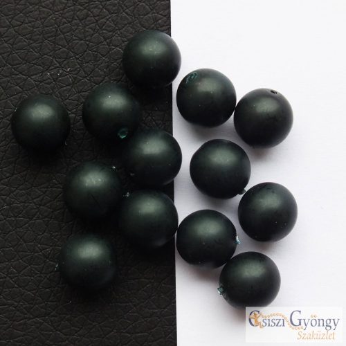 Dark Emerald Green - 10 pcs. - 8 mm Czech Glass Round Beads