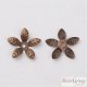 Flower Bead Caps  - 1 pcs. - Antique Bronze Color, size: 15 mm
