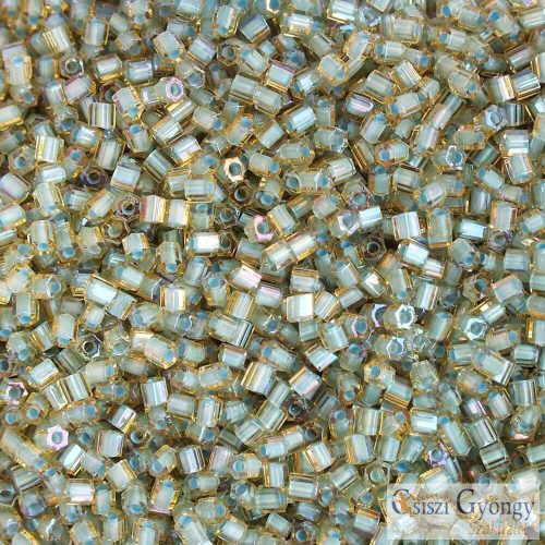 0952 - I.C. Rainbow Topaz Sea Foam Lined - 10 g - 11/0 Toho Hexagon