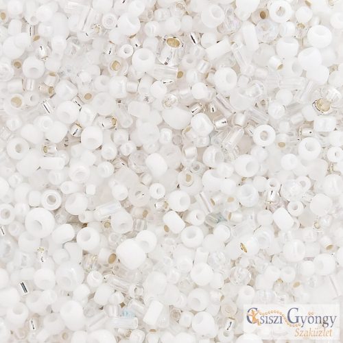 Japanese Bead Mix White/Crystal - 10 g