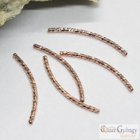 Rose Gold color Tube - 1 pcs. - ca. 29 mm long, Hole: 1 mm