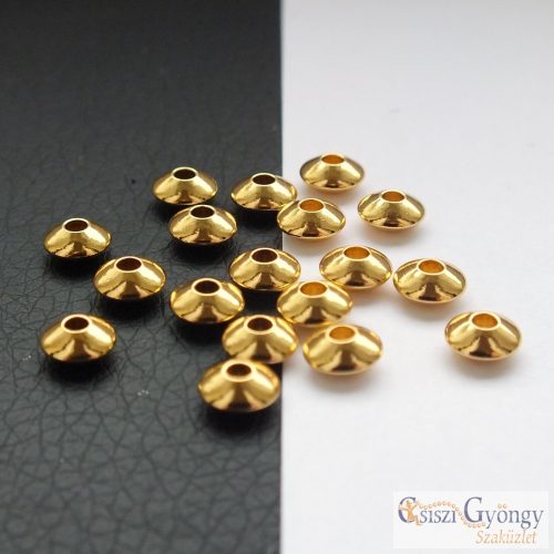 Stainless Steel Spacer Bead - 1 pcs. - golden color, 5x3mm