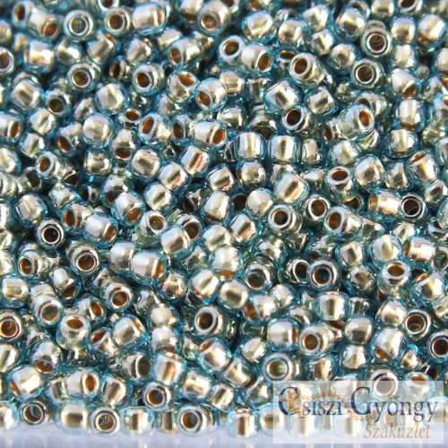 0990 - Gold Lined Aqua - 10 g - 11/0 Toho kásagyöngy