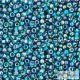 Transparent Rainbow Teal - 10 g - 11/0 Toho Rocailles (167BD)