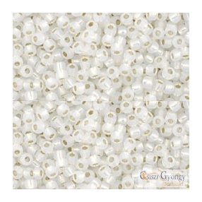   2100 - Silver Lined Milky White - 10 g - 11/0 Toho japán kásagyöngy