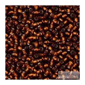   0034 - Silver Lined Smoky Topaz - 10 g - 11/0 Toho japán kásagyöngy