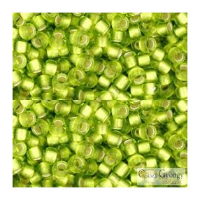   0024F - Silver Lined Frosted Lime Green - 10 g - 8/0 Toho japán kásagyöngy