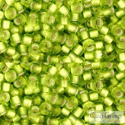 Silver Lined Frosted Lime Green - 10 g - 8/0 Toho Rocailles (24F)