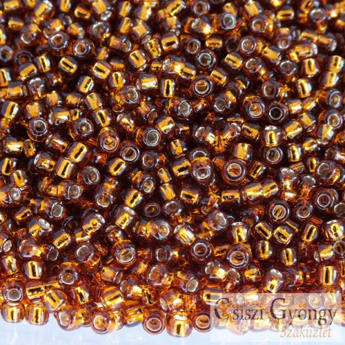 0034 - Silver Lined Smoky Topaz - 10 g - 8/0 Toho kásagyöngy