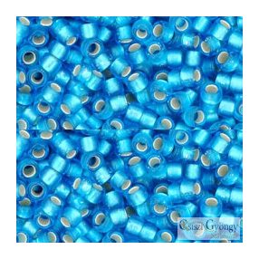   0023BF - Silver L. Frosted Dk. Aquamarine - 10 g - 8/0 Toho kásagyöngy