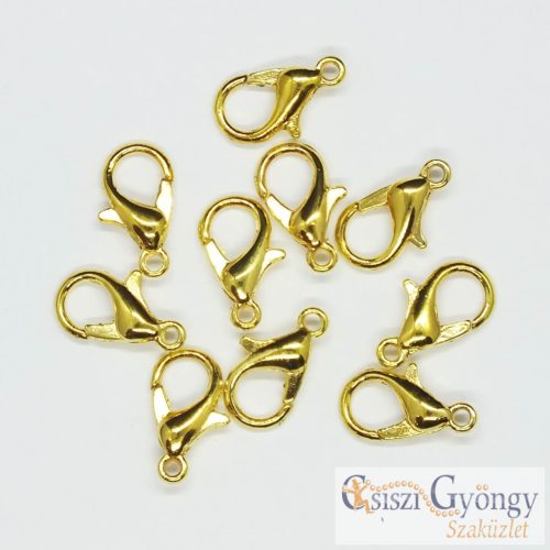 Delfinkapocs, 10x6 mm, arany színű