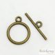 Toggle Clasp - 1 pc. - brass color, size: about 15 mm (Nickel, Lead and Cadmium Free)