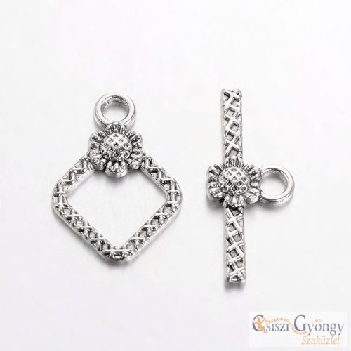 Napraforgó T-kapocs - 1 db - ezüst színű, 21 mm