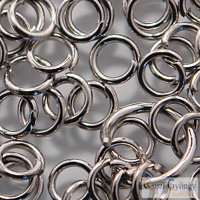 Jumpring Mix - 10 g - silver color, diameter is from 4 mm to 10 mm