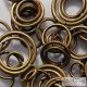 Jump Rings - 10 g - brass color, mix size from 4 mm to 15 mm