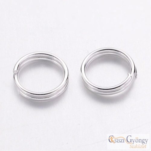 Jump Rings Double Loops - 10 g - siver color, diameter 6mm